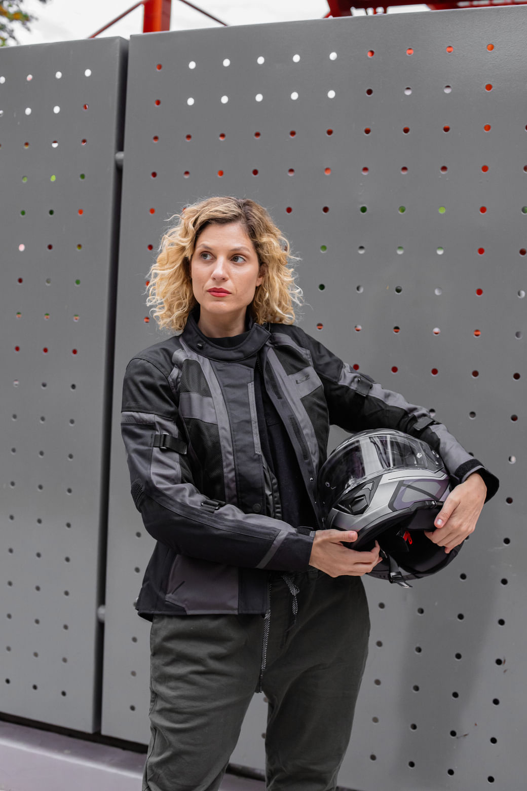 Campera LS2 Scout Mujer Negro / Gris